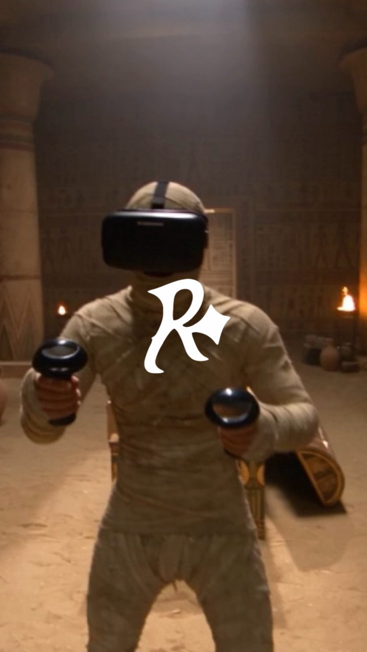 A mummy's day in the life, VR headset included