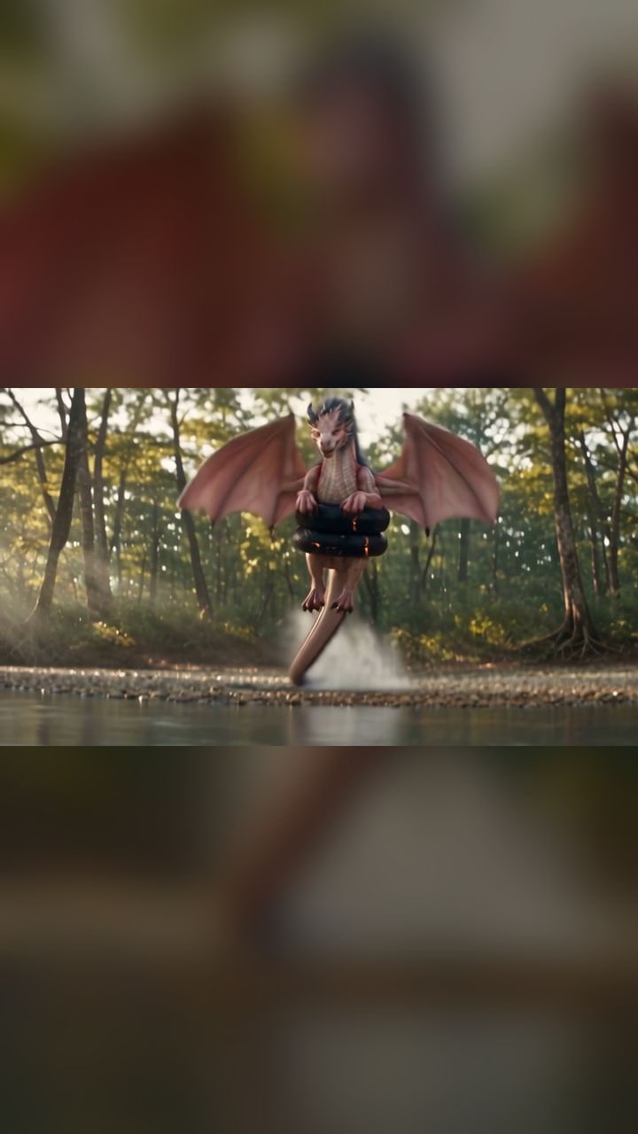 A pink dragon drinks, and the river strikes back