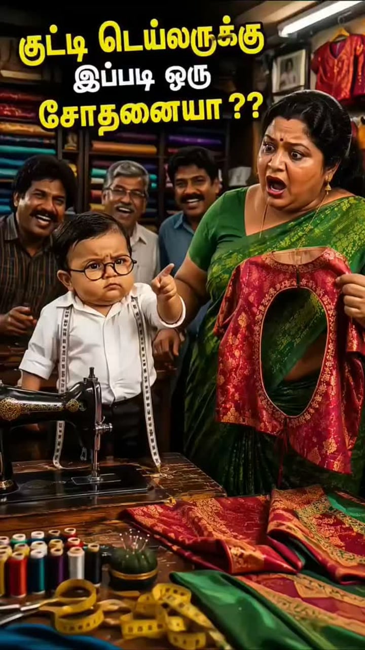 Baby tailor tells furious aunty the hole is a window