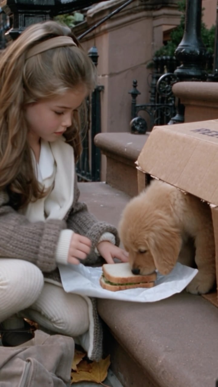 Girl hides a puppy from Dad, who tucks it in